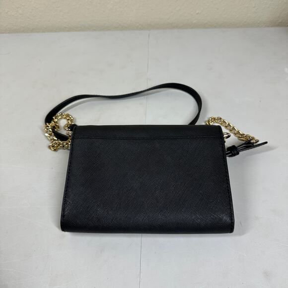 Michael Kors Coated Canvas Crossbody Phone Bag Black - Picture 3 of 7